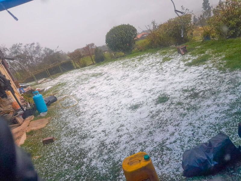 Fuertes lluvias y granizada afectan al municipio de Tuta