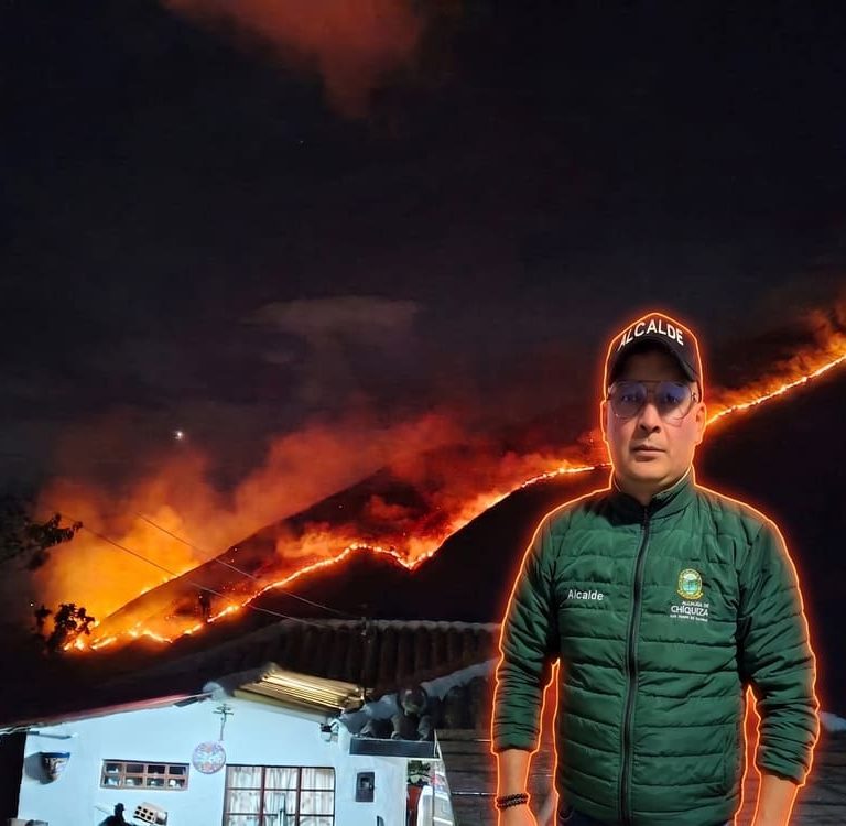 Alcalde de Chíquiza pide apoyo al Gobierno Nacional por incendio en el Santuario de Iguaque