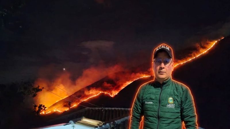 Alcalde de Chíquiza pide apoyo al Gobierno Nacional por incendio en el Santuario de Iguaque