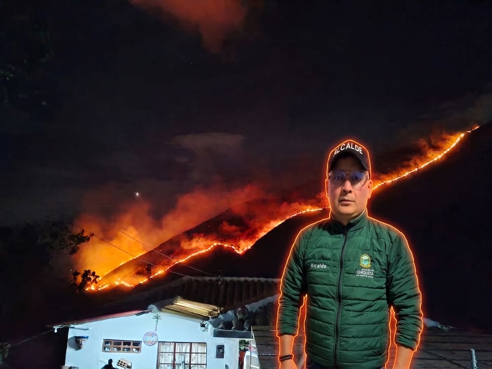 Alcalde de Chíquiza pide apoyo al Gobierno Nacional por incendio en el Santuario de Iguaque