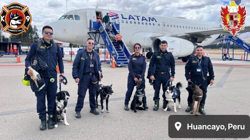 Componente K9 de Bomberos Tunja busca certificación internacional en Perú